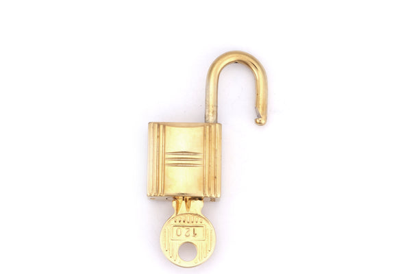 HERMES GOLD LOCK WITH 1 KEY (Ref.120), NO BOX