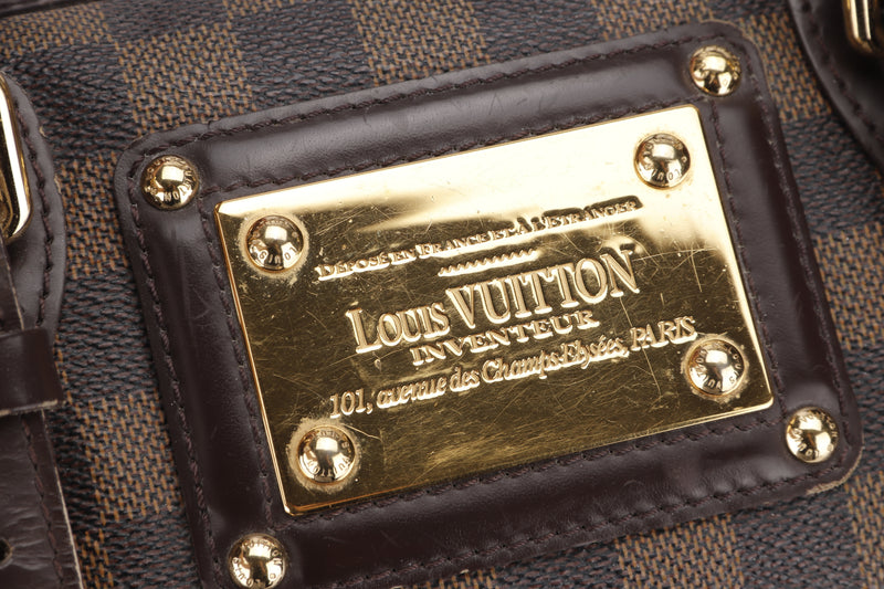 LOUIS VUITTON N52000 BERKELEY BAG (FL5018) DAMIER EBENE CANVAS GOLD HARDWARE, NO DUST COVER
