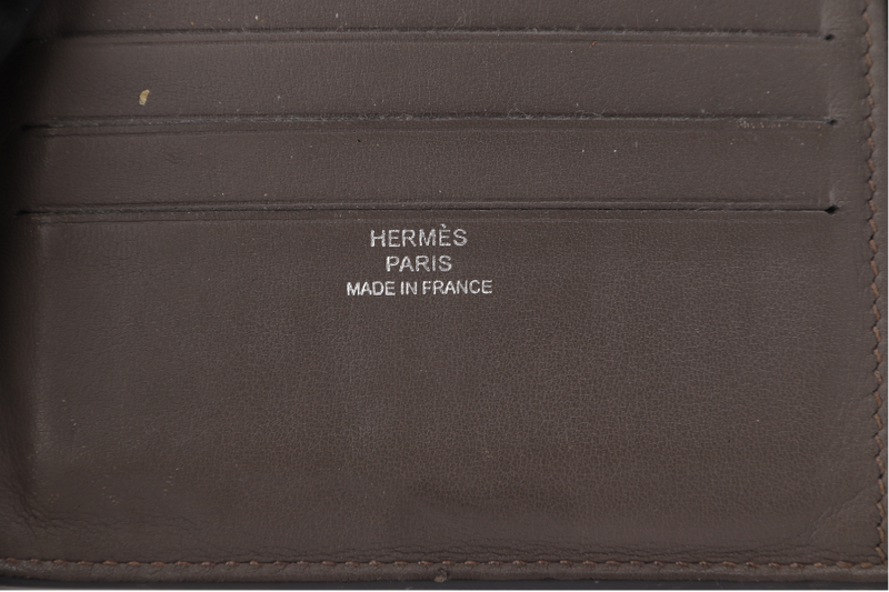 HERMES BIFOLD WALLET CALFSKIN (STAMP T) WITH BOX