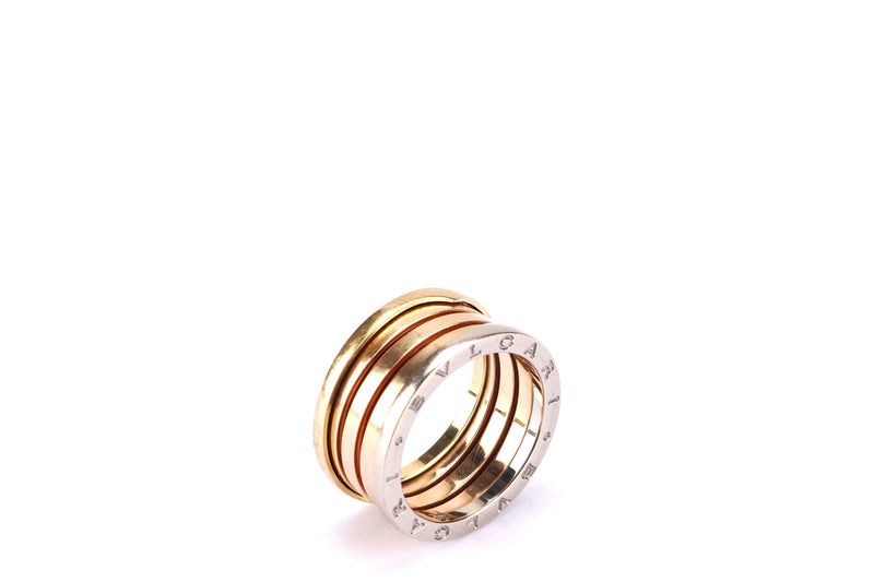 BVLGARI AN857650 B.ZERO1 RING, 18K YELLOW GOLD, ROSE GOLD, WHITE GOLD, SIZE 62 (H8165S7), WITH BOX & CERTIFICATE