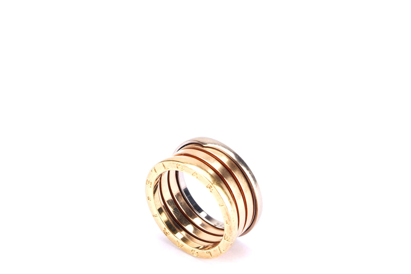 BVLGARI AN857650 B.ZERO1 RING, 18K YELLOW GOLD, ROSE GOLD, WHITE GOLD, SIZE 62 (H8165S7), WITH BOX & CERTIFICATE
