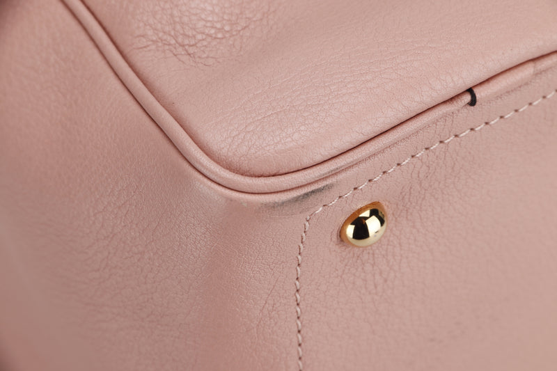 LOEWE HERITAGE MINI PINK LEATHER BOSTON HANDBAG (061104), NO DUST COVER