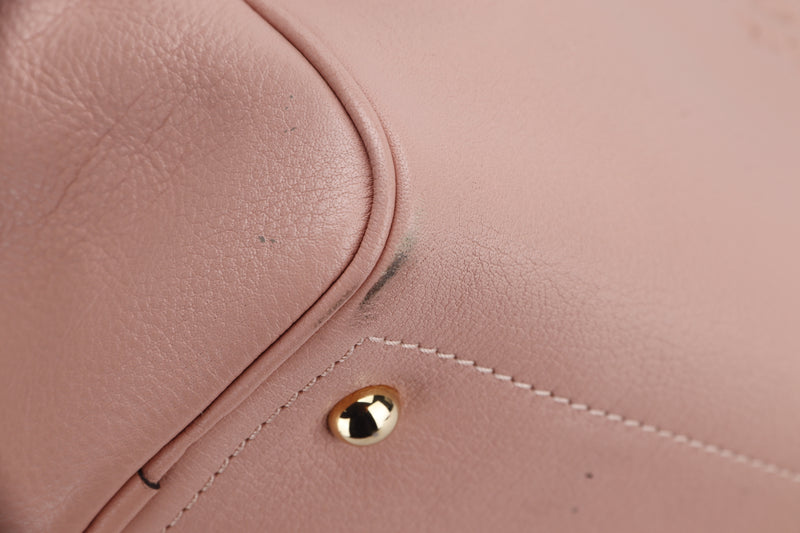 LOEWE HERITAGE MINI PINK LEATHER BOSTON HANDBAG (061104), NO DUST COVER