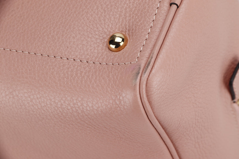 LOEWE HERITAGE MINI PINK LEATHER BOSTON HANDBAG (061104), NO DUST COVER