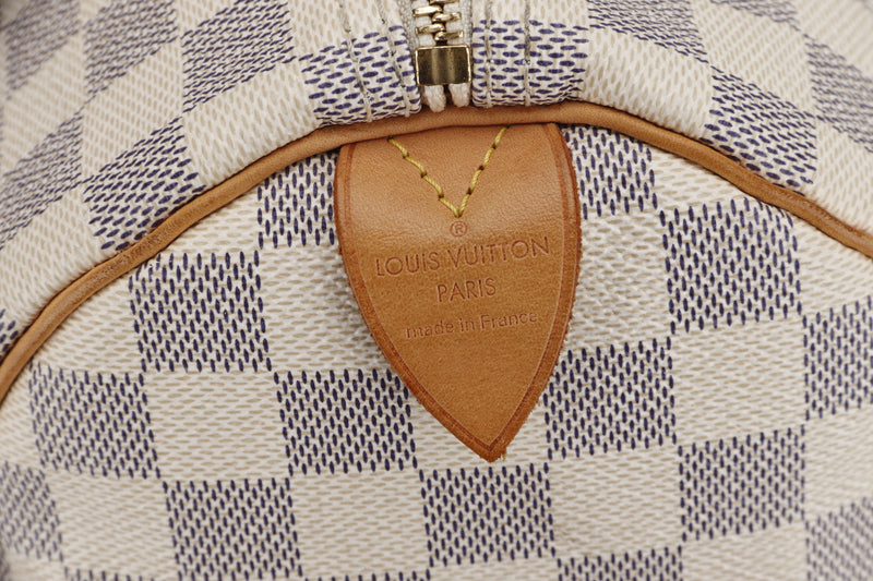 Louis Vuitton Damier Azur Speedy 30 Handbag Boston Bag N41533 – Timeless  Vintage Company