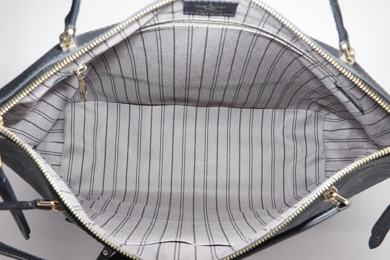 Louis Vuitton Empreinte Bastille MM Black Embossed Calfskin Leather Tote Bag