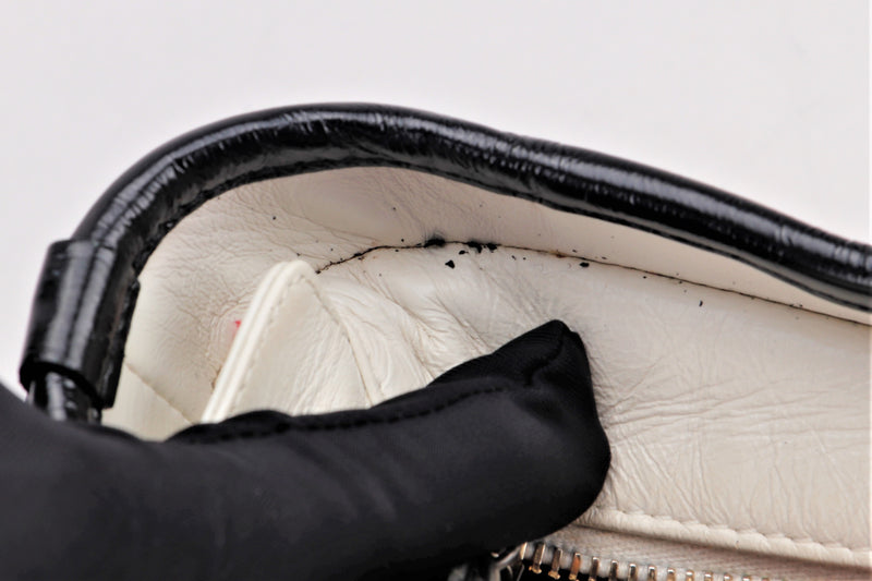 Chanel Gabrielle Small, Black Calfskin Leather, Preowned in Box GA003