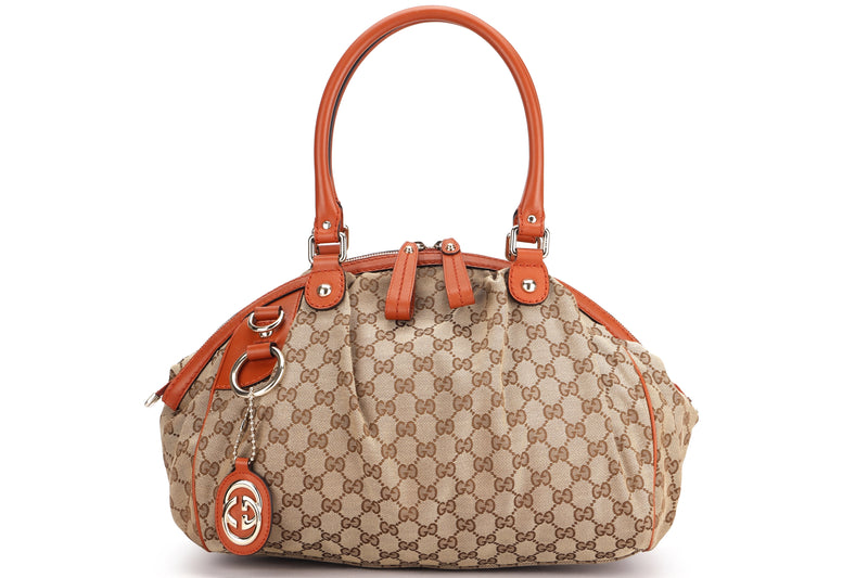 GUCCI SUKEY GG CANVAS 2 WAY USE BAG (223974 492174), WITH STRAP & DUST COVER