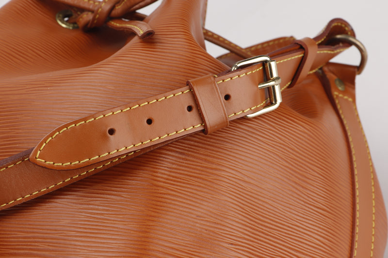 louis vuitton m44008 noe shoulder bag (vi1911) zipangu gold epi leather,  with dust cover