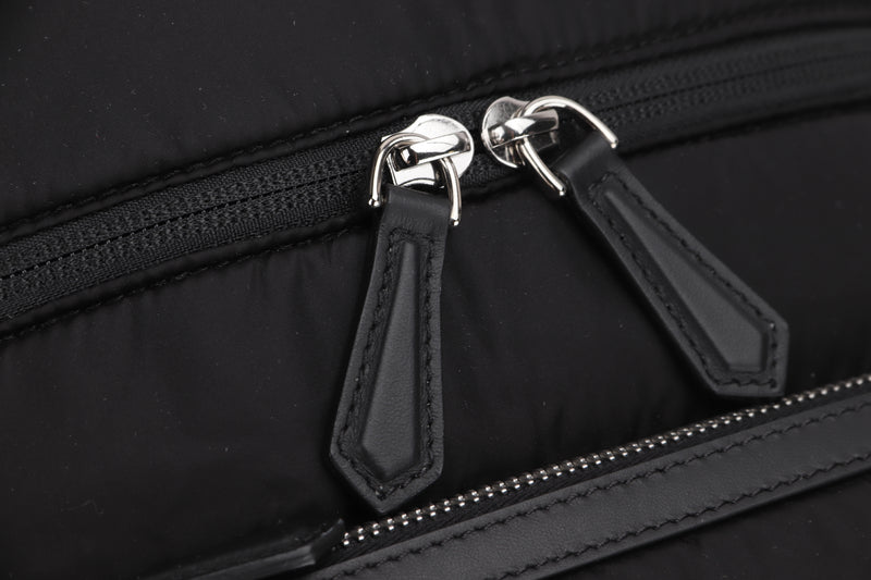 FENDI 7M0274 AD1D MONSTER EYES EXPANDABLE DRAWSTRING BACKPACK, BLACK NYLON, WITH DUST COVER