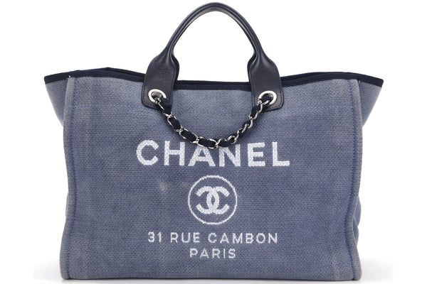 Chanel Glazed Caviar Leather 31 Rue Cambon Tote Dark Green with