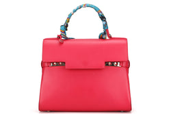 DELVAUX TEMPETE GM ROSE INDIEN CALFSKIN, WITH TWILLY, CERTIFICATE, STRAP, MIRROR & DUST COVER