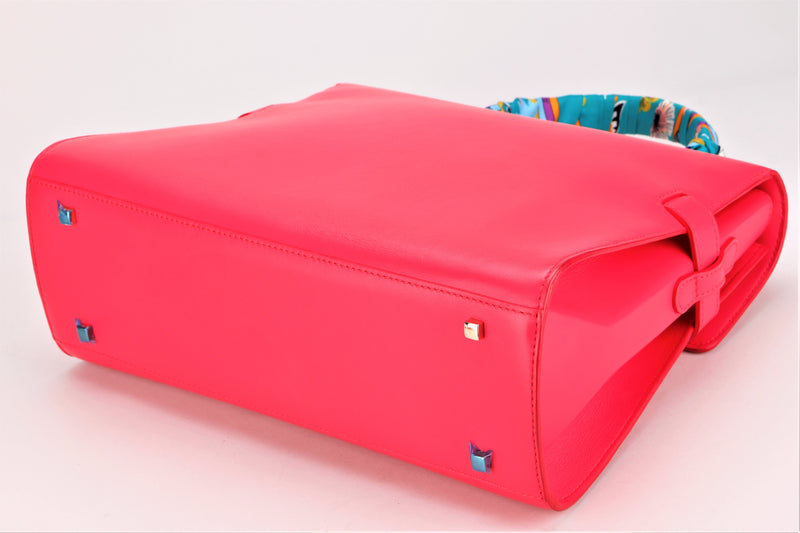 DELVAUX TEMPETE GM ROSE INDIEN CALFSKIN, WITH TWILLY, CERTIFICATE, STRAP, MIRROR & DUST COVER