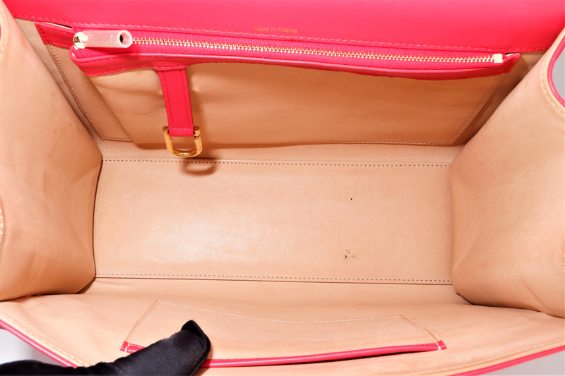 DELVAUX TEMPETE GM ROSE INDIEN CALFSKIN, WITH TWILLY, CERTIFICATE, STRAP, MIRROR & DUST COVER