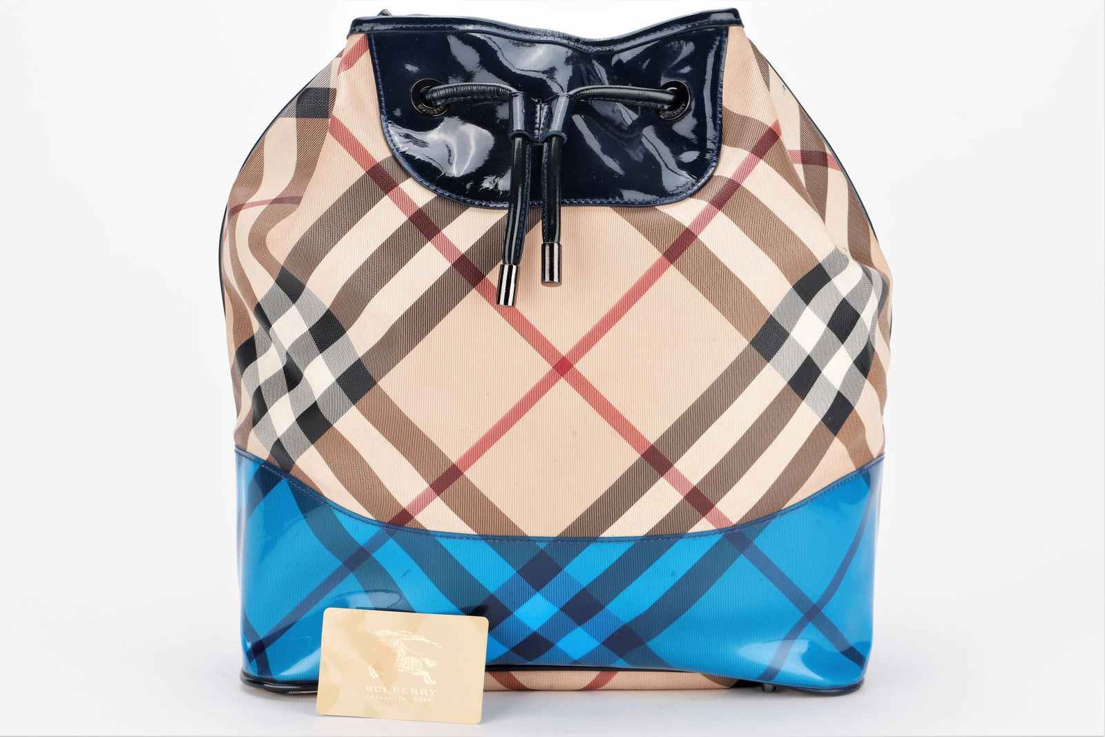 Burberry nova check backpack deals