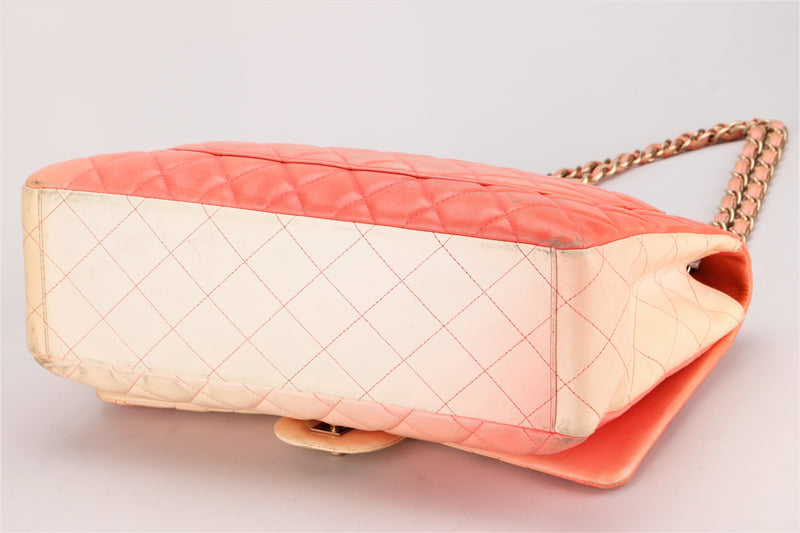 CHANEL CLASSIC FLAP (1376xxxx) MAXI PINK OMBRE, LAMBSKIN, GOLD HARDWARE, NO CARD & DUST COVER