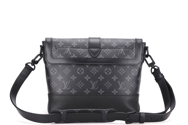 LOUIS VUITTON M45911 SAUMUR MONOGRAM ECLIPSE CANVAS MESSENGER BAG ...