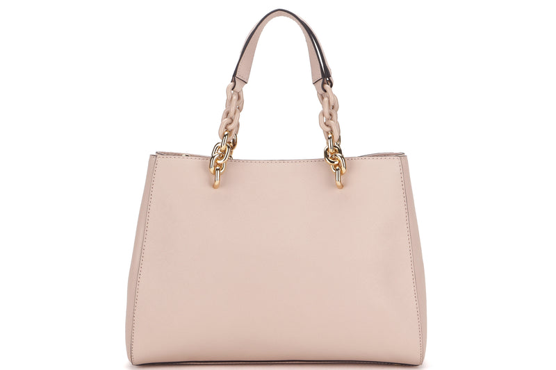 MICHEAL KORS CYNTHIA SATCHEL TOP HANDLE LARGE PINK GOLD HARDWARE, WITH STRAP & DUST COVER