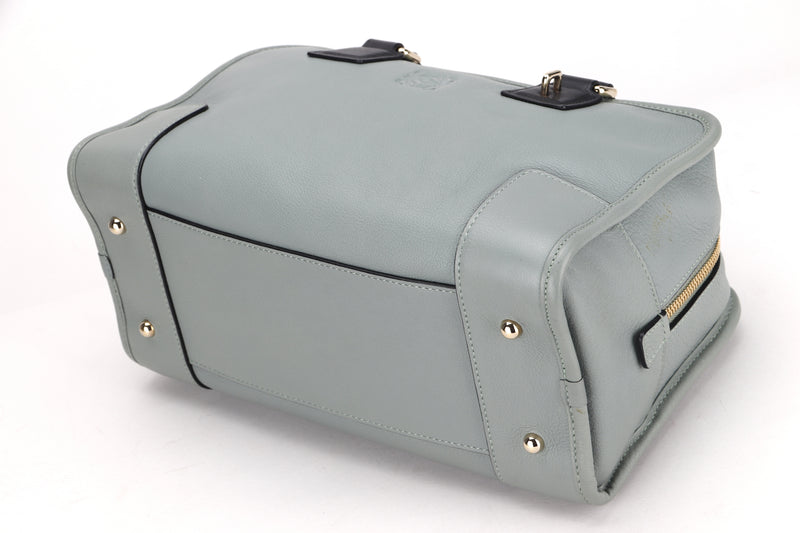 LOEWE AMAZONA GREEN CALFSKIN SILVER HARDWARE, WITH DUST COVER