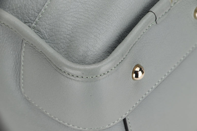 LOEWE AMAZONA GREEN CALFSKIN SILVER HARDWARE, WITH DUST COVER
