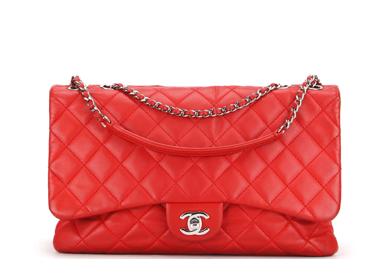 CHANEL, Bags, Chanel Jumbo Caviar Red Double Flap Bag