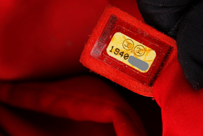 CHANEL 3 COMPARTMENT FLAP BAG (1940xxxx) JUMBO RED LAMBSKIN SILVER HARDWARE, NO CARD & DUST COVER