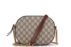 GUCCI 409535 520981 GG SUPREME MINI CHAIN BAG, CANVAS GOLD HARDWARE, NO DUST COVER & BOX