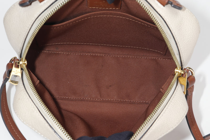 LOUIS VUITTON M44597 SAINDTONGE 2 WAY BAG (CA4178) BEIGE & BROWN MONOGRAM EMPREINTE LEATHER, NO DUST COVER