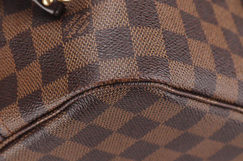 louis vuitton n52000 berkeley bag (fl5018) damier ebene canvas gold  hardware, no dust cover