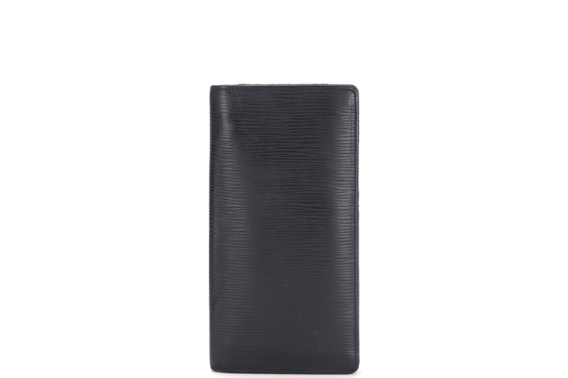 Louis Vuitton M61491 Portefeuille Twist in Epi Leather Long Flap Wallet in  Black X White Line, with Dust Cover & Box