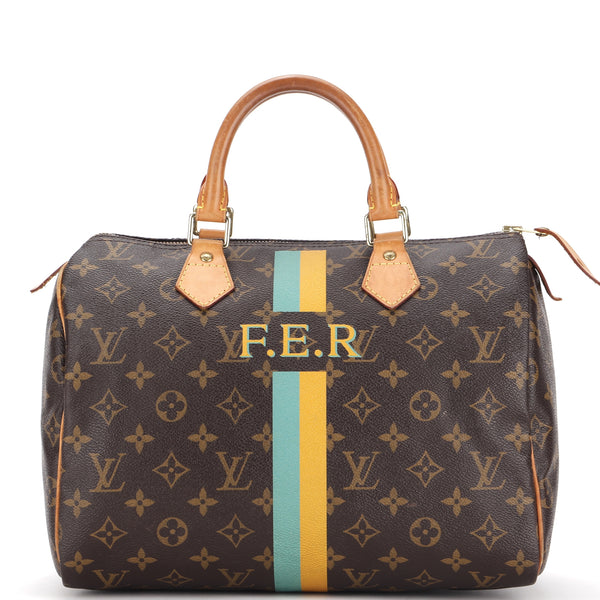 louis vuitton speedy 30 (du0143) monogram canvas gold hardware, with keys &  lock, no dust cover