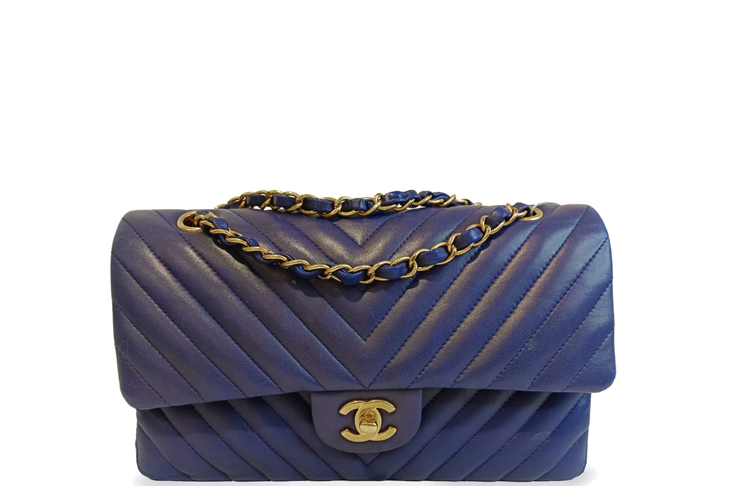 CHANEL CLASSIC DOUBLE FLAP (2122xxxx) MEDIUM BLUE