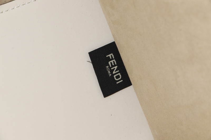 FENDI SUNSHINE MEDIUM WHITE SMOOTH LEATHER, WITH STAP, NO DUST COVER