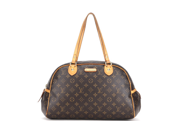 Louis+Vuitton+Montorgueil+Shoulder+Bag+PM+Brown+Canvas for sale online
