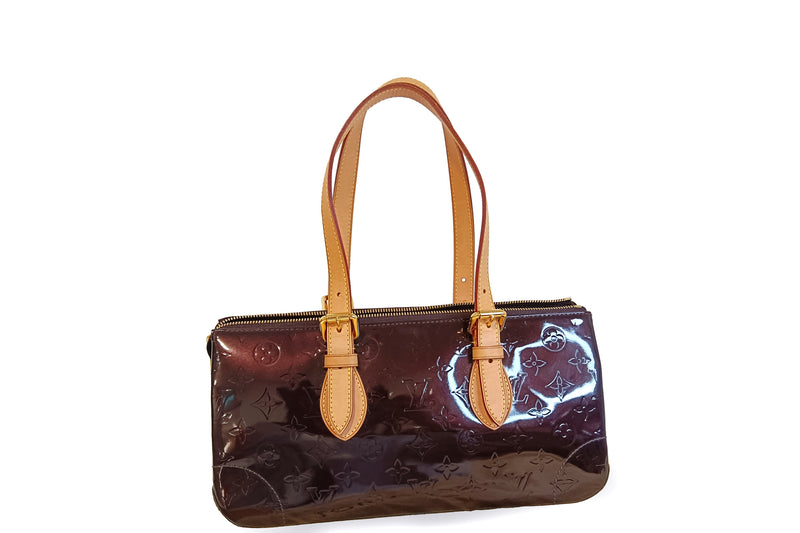 LOUIS VUITTON M93510 ROSEWOOD AMARANTE (FL4049) MONOGRAM PATENT LEATHER, WITH DUST COVER