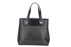 SALVATORE FERRAGAMO TOTE (AU-21 9355) BLACK PVC & LEATHER, NO DUST COVER & BOX