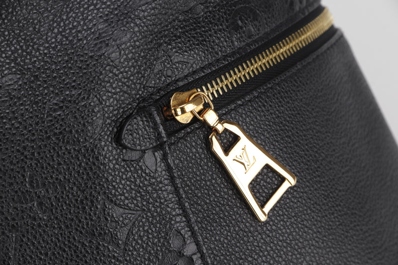 LOUIS VUITTON M44014 MELIE (DU1187) NOIR MONOGRAM EMPREINTE LEATHER GOLD HARDWARE, NO DUST COVER