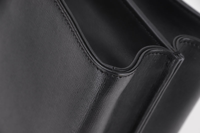 FENDI 8BT222 DEMI JOUR BLACK LEATHER 2 WAY SHOULDER BAG (149-2372) GOLD HARDWARE, WITH STRAP, CARD & DUST COVER