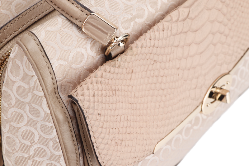 COACH BEIGE CANVAS HANDBAG (NK1393-27845) GOLD HARDWARE WITH STRAP, CARD & NO DUST COVER