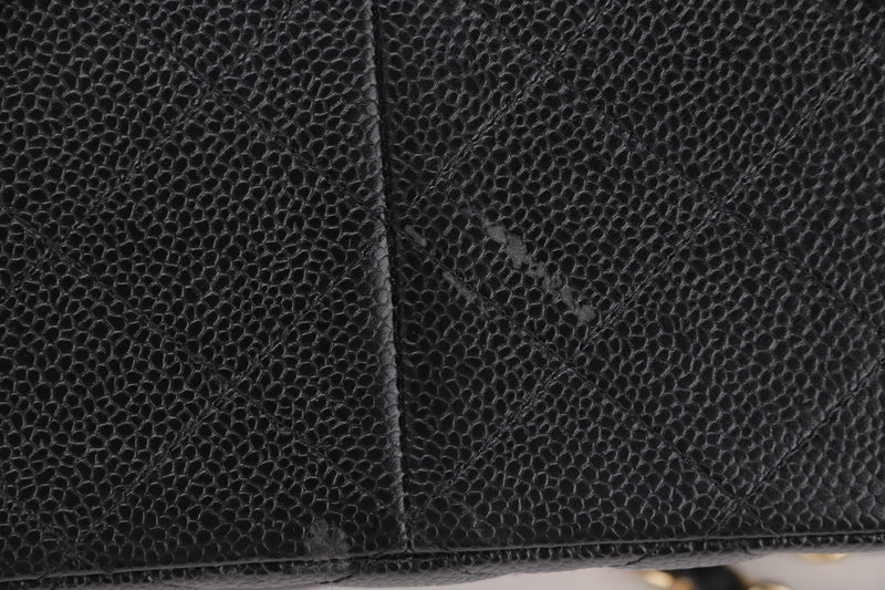 SOLD - Classic Black Chanel 2.55 Quilted Flap Bag - Jumbo Caviar