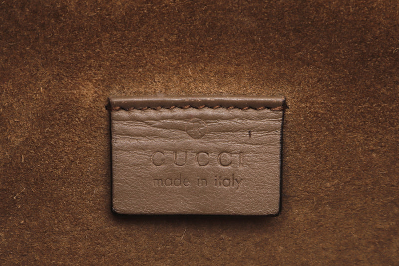 GUCCI 499623 204991 GG SURPREME DIONYSUS, BROWN SMALL CANVAS SUEDE LEATHER SILVER HARDWARE, WITH DUST COVER & BOX