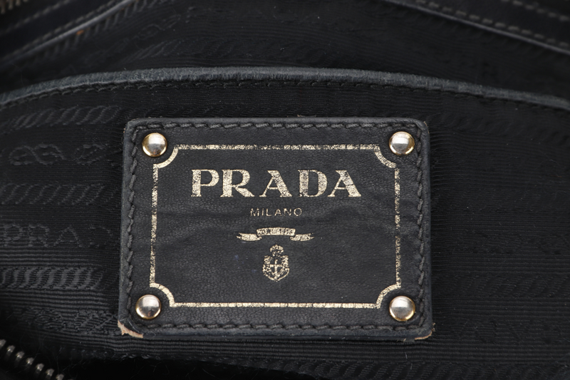 PRADA GAUFRE TESSUTO  BAG BLACK NYLON GOLD HARDWARE NO DUST COVER