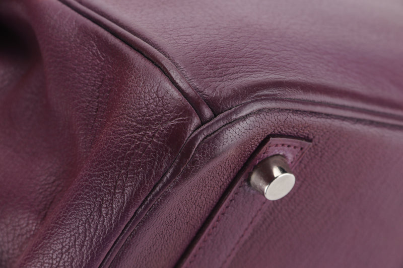 Hermès Chevre Mysore Birkin 30 - Blue Handle Bags, Handbags - HER522752