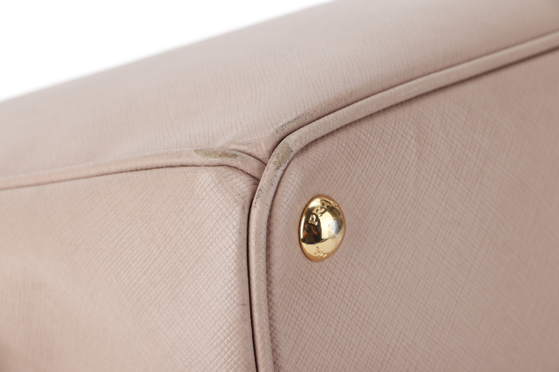 PRADA GALLERIA (BN1802) LIGHT PINK VITELLO DAINO LEATHER GOLD HARDWARE NO DUST COVER