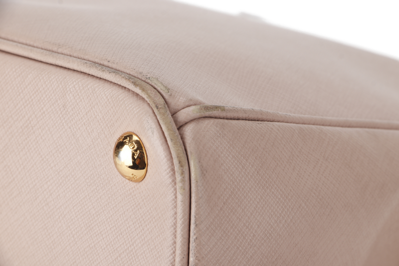 PRADA GALLERIA (BN1802) LIGHT PINK VITELLO DAINO LEATHER GOLD HARDWARE NO DUST COVER