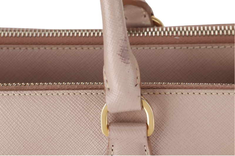 PRADA GALLERIA (BN1802) LIGHT PINK VITELLO DAINO LEATHER GOLD HARDWARE NO DUST COVER