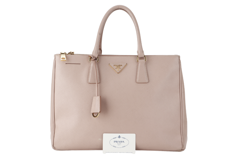 PRADA GALLERIA (BN1802) LIGHT PINK VITELLO DAINO LEATHER GOLD HARDWARE NO DUST COVER