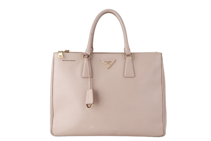 PRADA GALLERIA (BN1802) LIGHT PINK VITELLO DAINO LEATHER GOLD HARDWARE NO DUST COVER