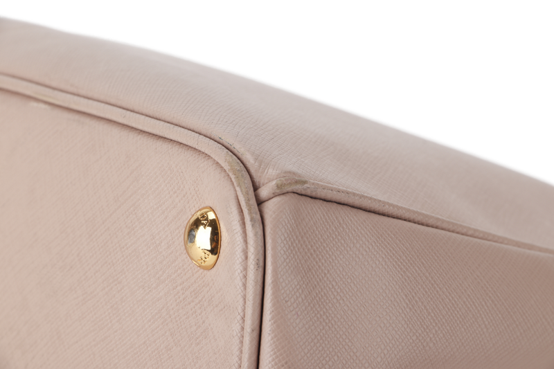 PRADA GALLERIA (BN1802) LIGHT PINK VITELLO DAINO LEATHER GOLD HARDWARE NO DUST COVER