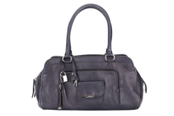 TOD'S BAG DARK BLUE LEATHER SILVER HARDWARE, NO DUST COVER